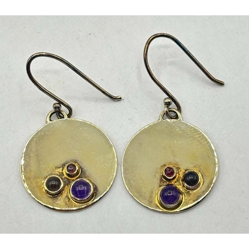 Banana Republic 925 Gold Plated Earrings With Stones